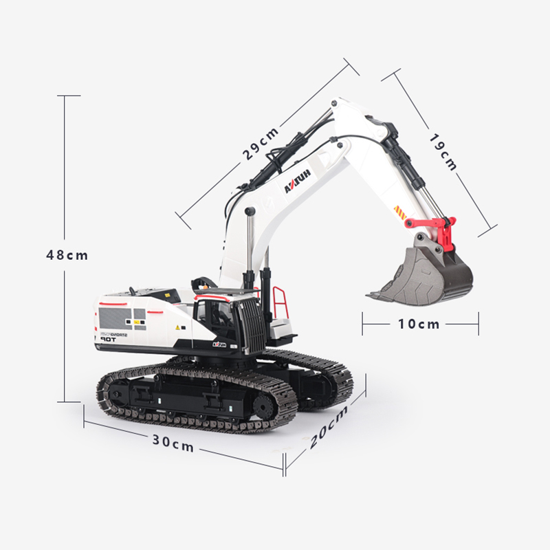 Rc Excavator Hydraulic - RC Ekskavatör 1/14 HUINA Metal Kamyon