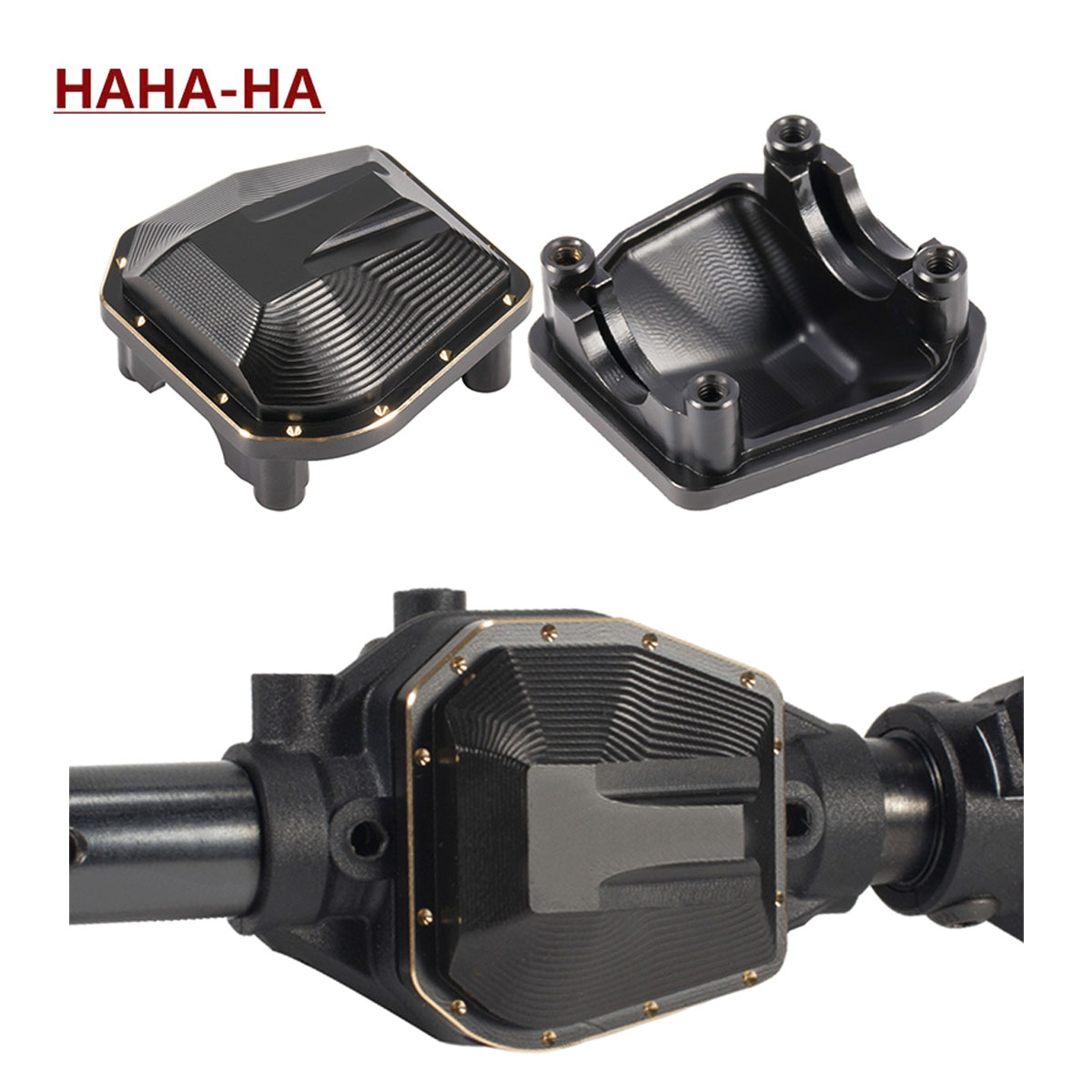 Rc Crawler 4X4 - 33g siyah kaplama pirinç Diff kapak