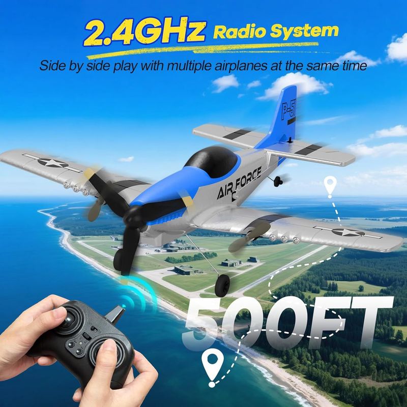 Rc Glider Foam Wing - Z63 Rc Sabit Kanatlı Planör P51