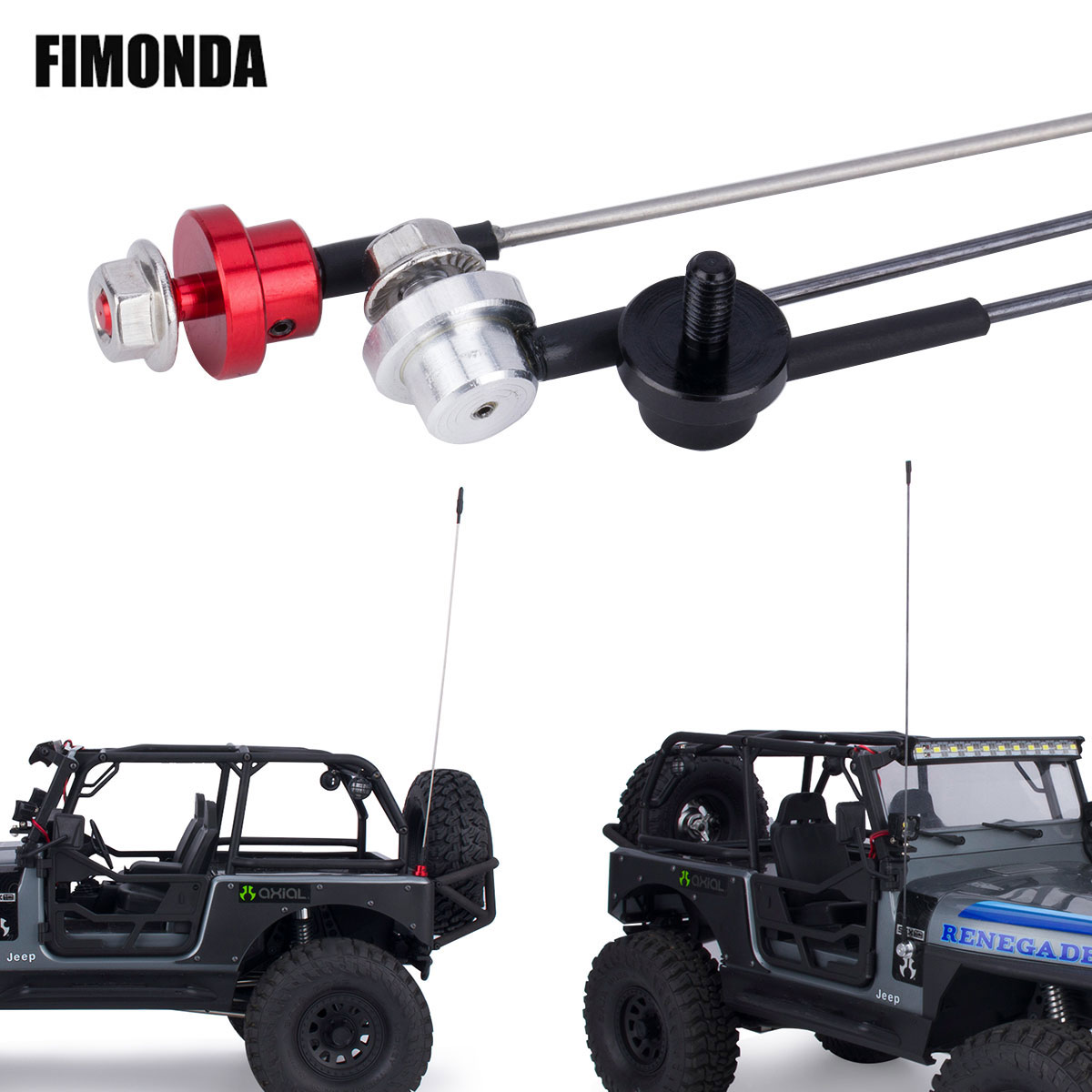 Rc Crawler 4X4 - 50 cm Metal Ayarlanabilir Simülasyon Anteni