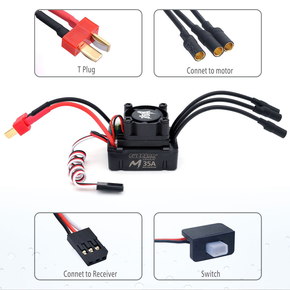 Esc Waterproof 60A - SURPASS HOBBY 60A 45A 35A Su