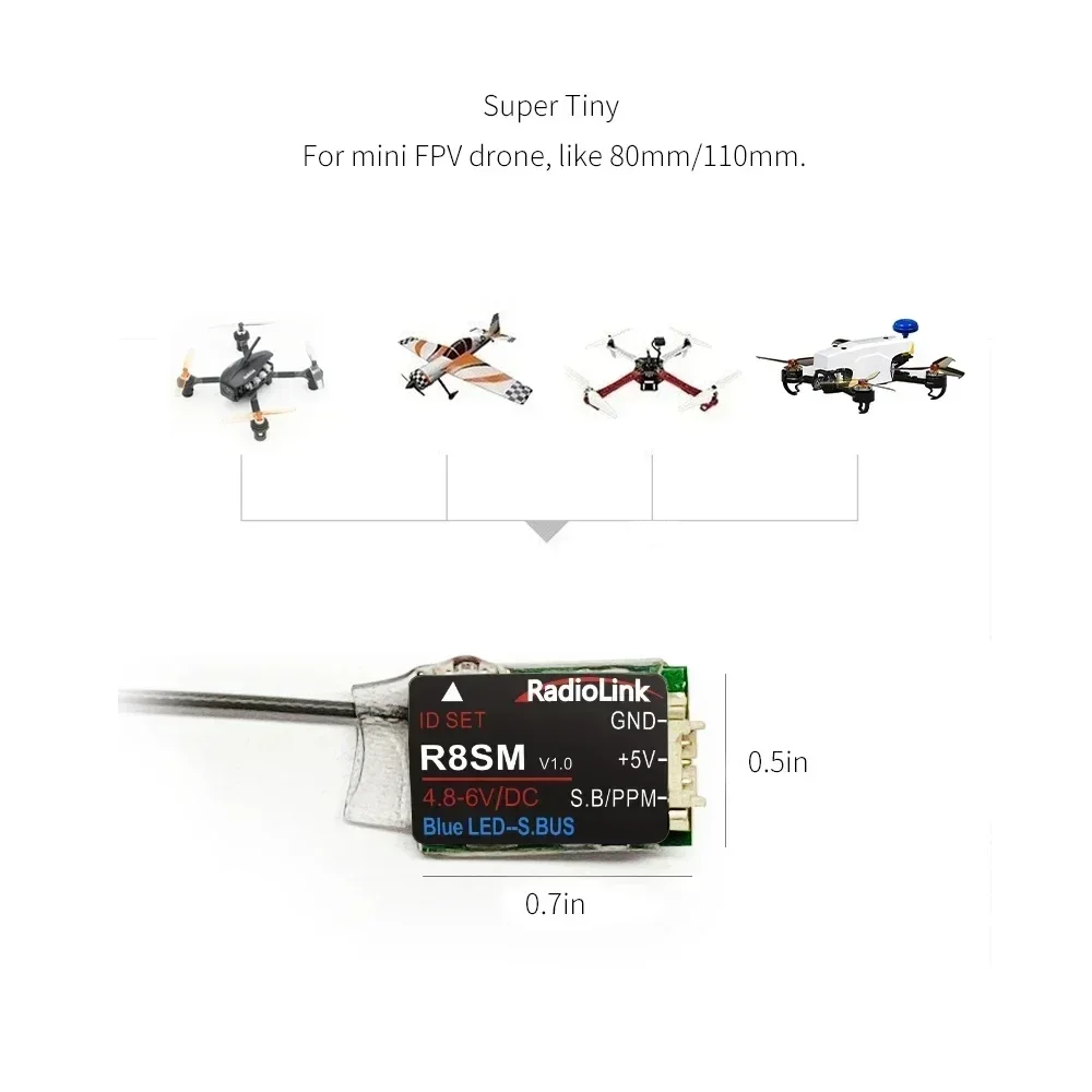 Radiolink R8SM 8 Kanallı 2.4G  - Receiver Sbus 8Ch incelemesi ve fiyatı