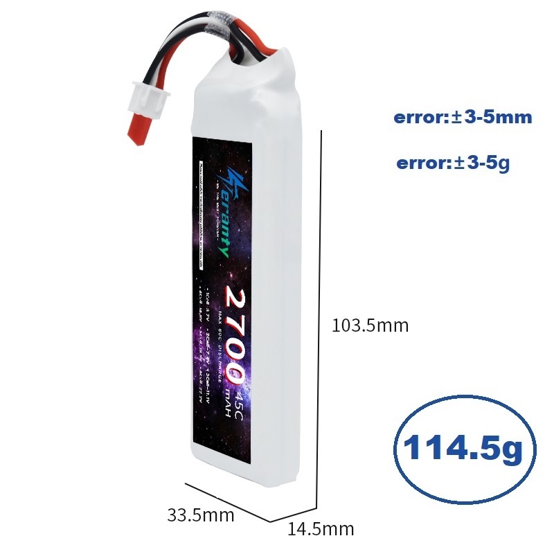 1/3 adet 2S 7.4V Lipo pil 2700 - Rc Hobby Tank incelemesi ve fiyatı