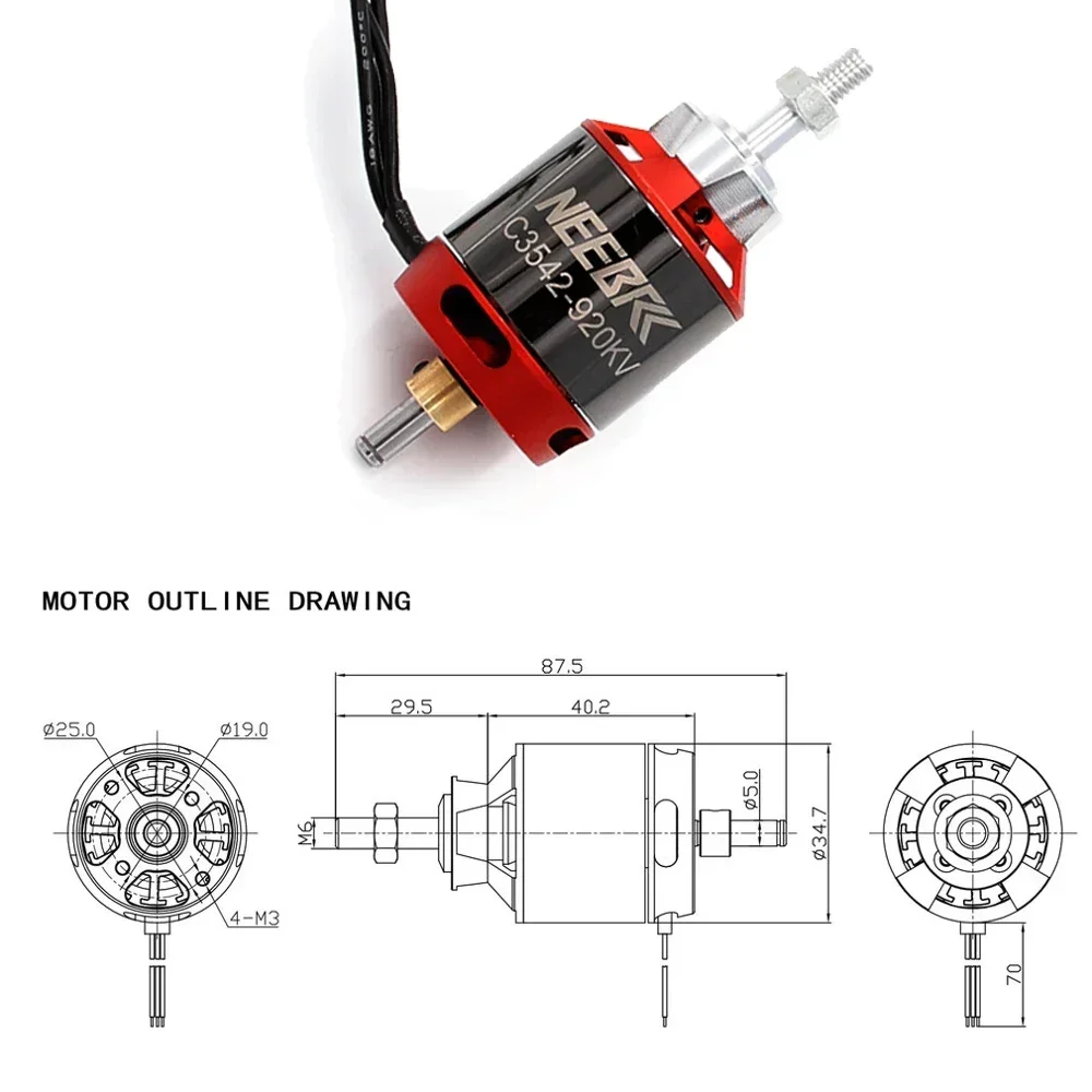 1/2/4 adet 3542 920KV 1400KV O - Rc Plane Hobby Zone incelemesi ve fiyatı