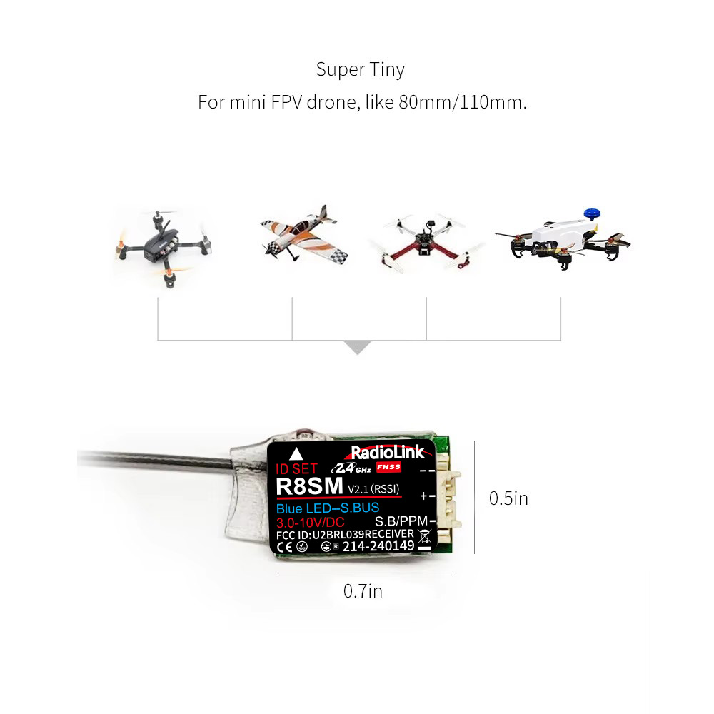RadioLink R8SM 8CH 2.4GHz Süpe - Receiver Sbus 8Ch incelemesi ve fiyatı